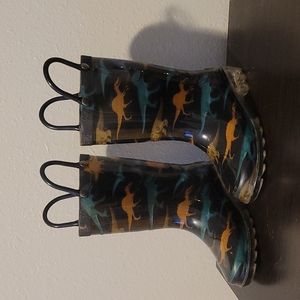 Toddler boy's dinosaur rain boots size 8